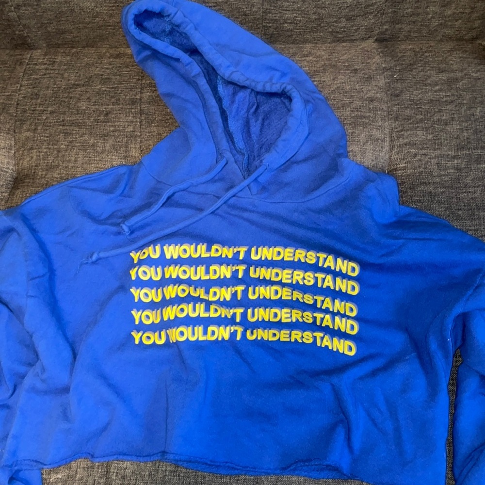 Fashion Nova Crop Hoodie with full length sleeves